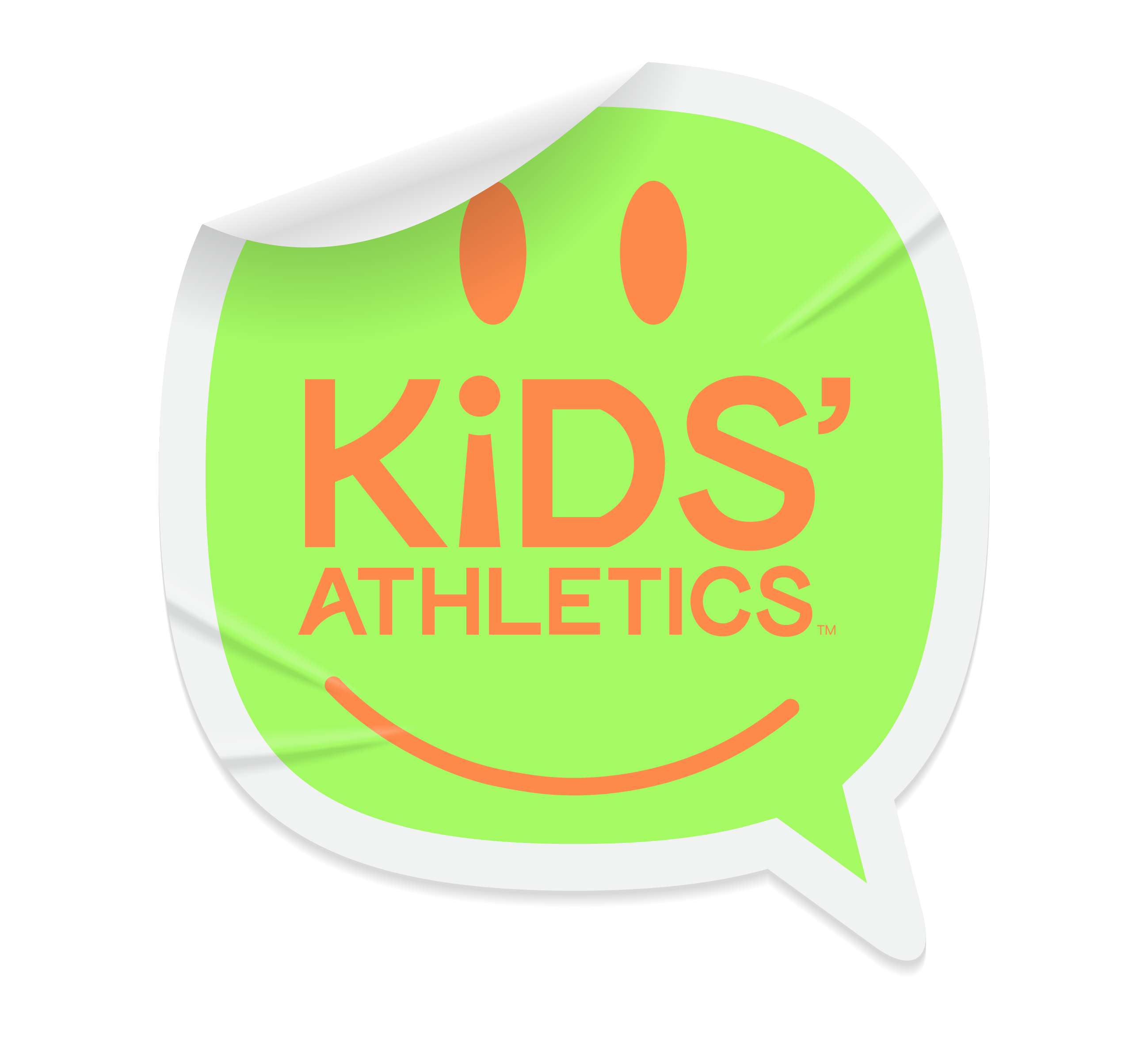 Kids Athletics smiley sticker